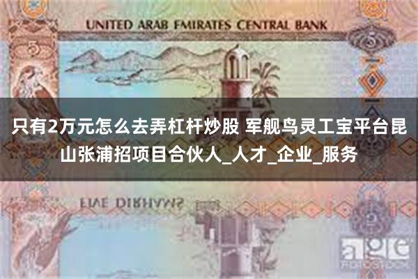 只有2万元怎么去弄杠杆炒股 军舰鸟灵工宝平台昆山张浦招项目合伙人_人才_企业_服务