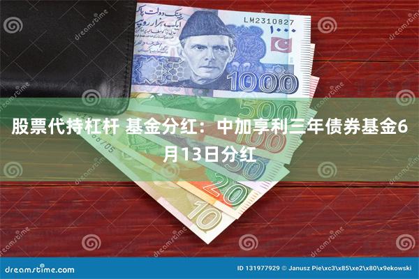股票代持杠杆 基金分红：中加享利三年债券基金6月13日分红